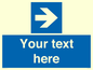 MA7915: Custom Directional signage blue right arrow
