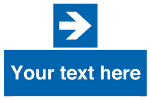 MA7915: Custom Directional signage blue right arrow