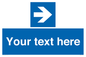 MA7915: Custom Directional signage blue right arrow