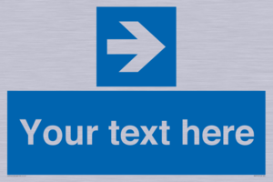 MA7915: Custom Directional signage blue right arrow