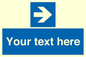 MA7915: Custom Directional signage blue right arrow