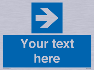 MA7915: Custom Directional signage blue right arrow