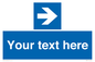 MA7915: Custom Directional signage blue right arrow