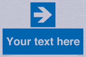 MA7915: Custom Directional signage blue right arrow