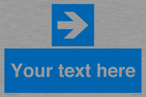 MA7915: Custom Directional signage blue right arrow