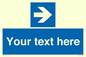 MA7915: Custom Directional signage blue right arrow