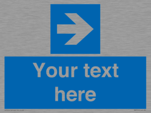 MA7915: Custom Directional signage blue right arrow