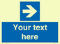 MA7915: Custom Directional signage blue right arrow