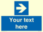 MA7915: Custom Directional signage blue right arrow
