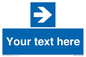 MA7915: Custom Directional signage blue right arrow