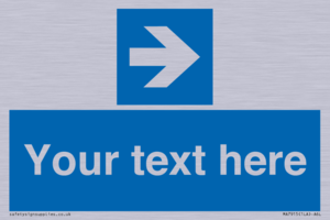 MA7915: Custom Directional signage blue right arrow