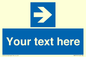 MA7915: Custom Directional signage blue right arrow