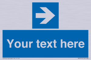MA7915: Custom Directional signage blue right arrow