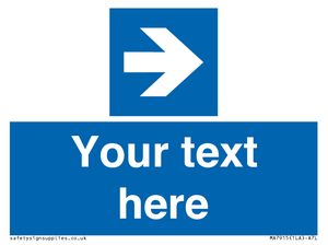 MA7915: Custom Directional signage blue right arrow