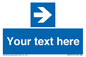 MA7915: Custom Directional signage blue right arrow