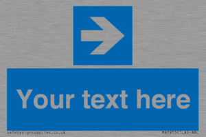MA7915: Custom Directional signage blue right arrow