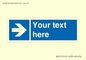 MA7915: Custom Directional signage blue right arrow