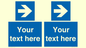 MA7915: Custom Directional signage blue right arrow