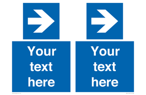 MA7915: Custom Directional signage blue right arrow