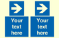 MA7915: Custom Directional signage blue right arrow