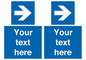 MA7915: Custom Directional signage blue right arrow