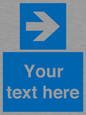 MA7915: Custom Directional signage blue right arrow