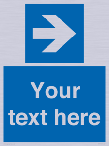 MA7915: Custom Directional signage blue right arrow