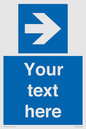 MA7915: Custom Directional signage blue right arrow
