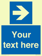 MA7915: Custom Directional signage blue right arrow