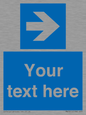 MA7915: Custom Directional signage blue right arrow