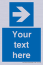 MA7915: Custom Directional signage blue right arrow