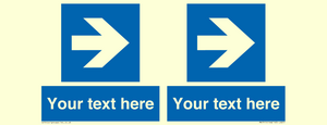 MA7915: Custom Directional signage blue right arrow