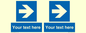 MA7915: Custom Directional signage blue right arrow