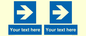 MA7915: Custom Directional signage blue right arrow