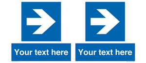 MA7915: Custom Directional signage blue right arrow