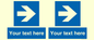 MA7915: Custom Directional signage blue right arrow