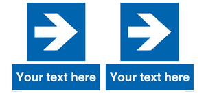 MA7915: Custom Directional signage blue right arrow
