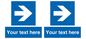 MA7915: Custom Directional signage blue right arrow
