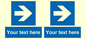 MA7915: Custom Directional signage blue right arrow