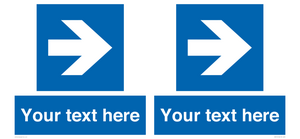 MA7915: Custom Directional signage blue right arrow
