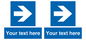 MA7915: Custom Directional signage blue right arrow