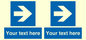 MA7915: Custom Directional signage blue right arrow