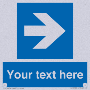 MA7915: Custom Directional signage blue right arrow
