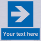 MA7915: Custom Directional signage blue right arrow