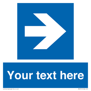 MA7915: Custom Directional signage blue right arrow