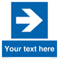 MA7915: Custom Directional signage blue right arrow