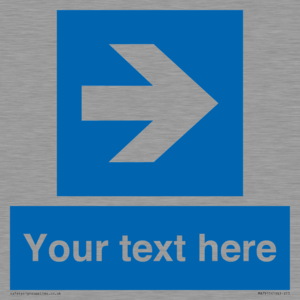 MA7915: Custom Directional signage blue right arrow