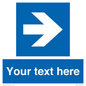 MA7915: Custom Directional signage blue right arrow