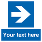 MA7915: Custom Directional signage blue right arrow