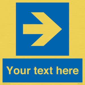 MA7915: Custom Directional signage blue right arrow
